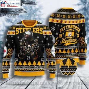 Football Team’s Festive Delight – Pittsburgh Steelers Ugly Christmas Sweater