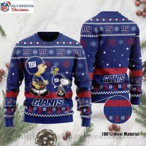 Funny Charlie Brown Peanuts Snoopy Ny Giants Christmas Sweater