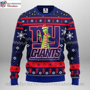 Funny Grinch Graphics Ny Giants Ugly Christmas Sweater
