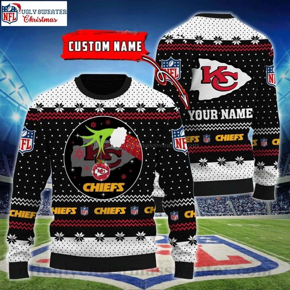 Funny Grinch Kansas City Chiefs Ugly Christmas Sweater - Unique Gift For Fans