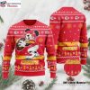 Custom Name Gold Under God Kansas City Chiefs Ugly Christmas Sweater