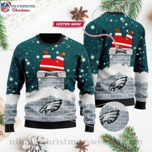 Funny NFL Philadelphia Eagles Santa Claus Ugly Christmas Sweater