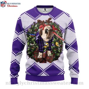 Game Day Cheers In Ugly Christmas Style – NFL Vikings Pub Dog Sweater