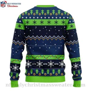 Graphic Dabbing Santa Claus Seattle Seahawks Ugly Christmas Sweater
