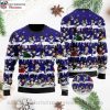 Grinch Hug Football Graphics Ravens Ugly Sweater For Festive Look