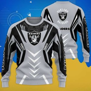 Gray Shirt Las Vegas Raiders Ugly Christmas Sweater – Trendy Gift for Him