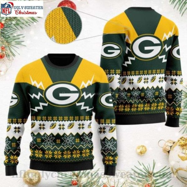 Green Bay Packers Christmas Sweater With An Outstanding Logo Print