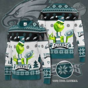 Grinch Fan Philadelphia Eagles – Men’s Eagles Christmas Sweater