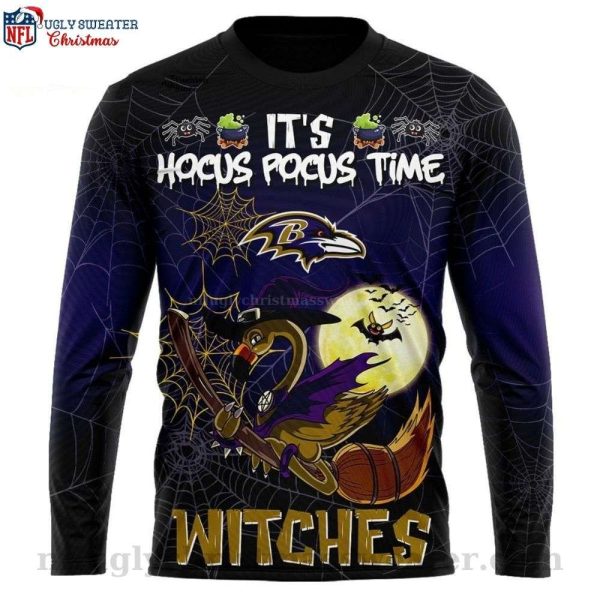 Halloween It’s Hocus Pocus Time – Ravens Ugly Christmas Sweater