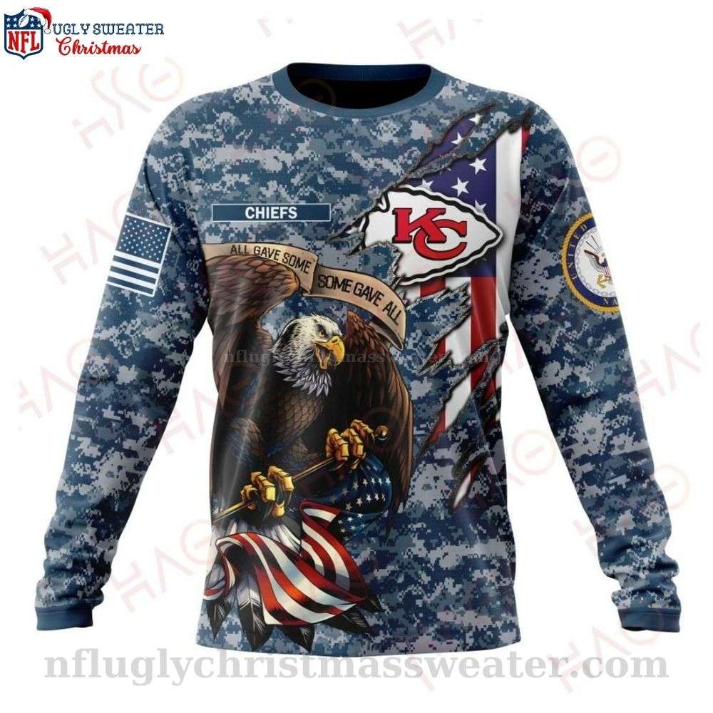 Honoring Our Navy Veterans - Kc Chiefs Ugly Christmas Sweater