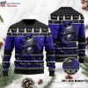 Baltimore Ravens Christmas Sweater With Flag Pattern And Pride