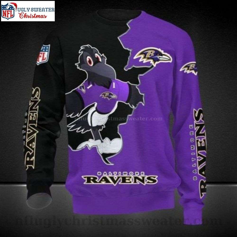 Logo Baltimore Ravens Pattern Ugly Sweater - Unique Gift for Him