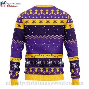 Minnesota Vikings Christmas Sweater Dabbing Santa Claus Design 2