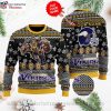 Minnesota Vikings Christmas Sweater – Santa Claus In The Moon Graphic