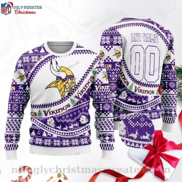 Minnesota Vikings Snowy Delight Ugly Christmas Sweater Unique Gift For Fans