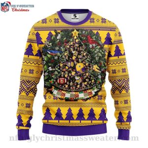 Minnesota Vikings Tree Ball Christmas Ugly Christmas Sweater Gifts For Him 1