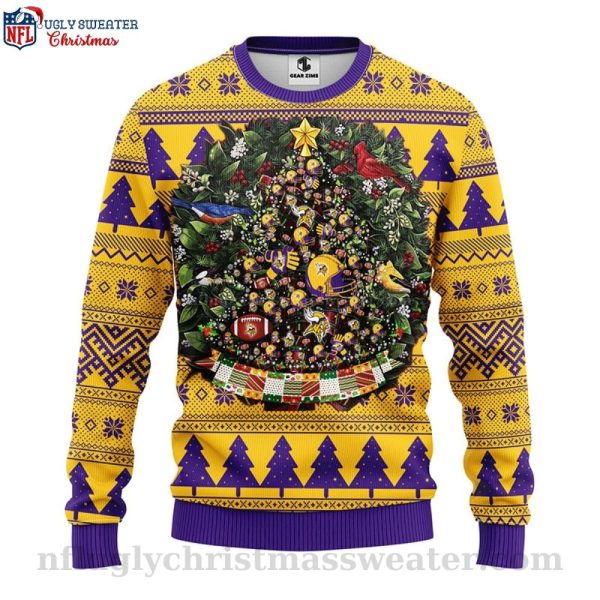 Minnesota Vikings Tree Ball Christmas Ugly Christmas Sweater – Gifts For Him