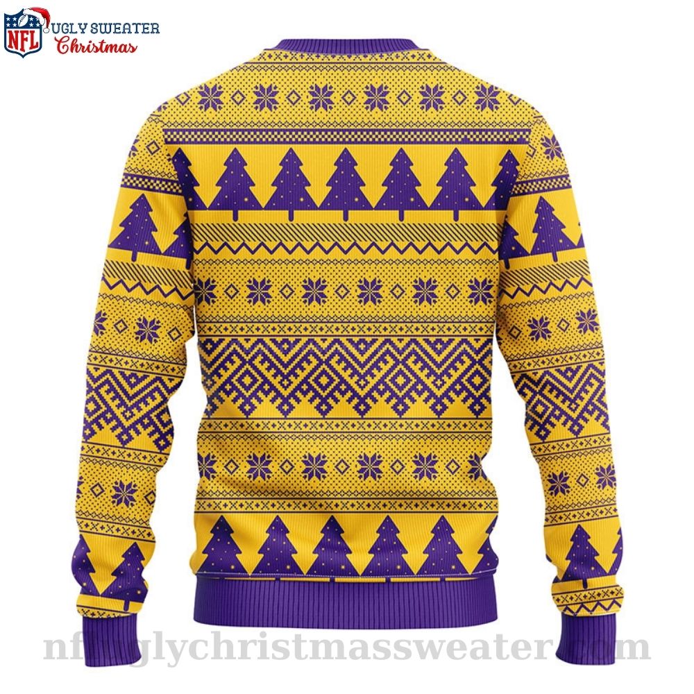 Minnesota Vikings Tree Ball Christmas Ugly Christmas Sweater - Gifts For Him
