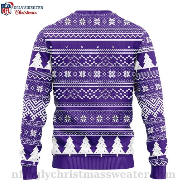 Minnesota Vikings Ugly Christmas Sweater – Grinch’s Football Hug Delight