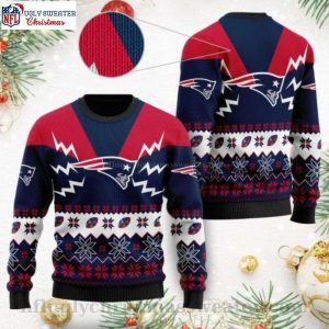 NFL Football Team Logo Symbol New England Patriots Christmas Sweater