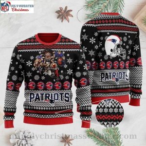 NFL New England Patriots Player Graphic Ugly Christmas Sweater