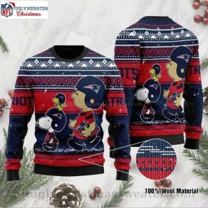 New England Patriots Charlie Brown And Snoopy Ugly Christmas Sweater