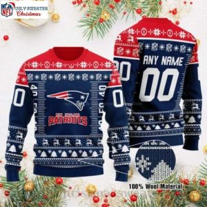 New England Patriots Custom Name Number Sweater – Unique Gift For Fans