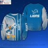 Detroit Lions Ugly Sweater – Festive Grinch Graphic With Candy Canes