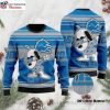 Detroit Lions Ugly Sweater – Honolulu Blue Camo Pattern For Fans