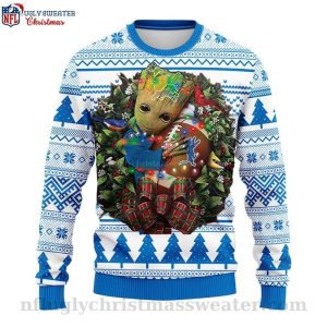Detroit Lions Ugly Sweater Unique Groot Football Graphic For Fans 1