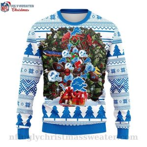 Embrace The Season With Detroit Lions Ugly Sweater Christmas Tree Design 1