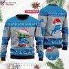 Funny Detroit Lions Grinch Sits On Lions Toilet Helmet Ugly Sweater