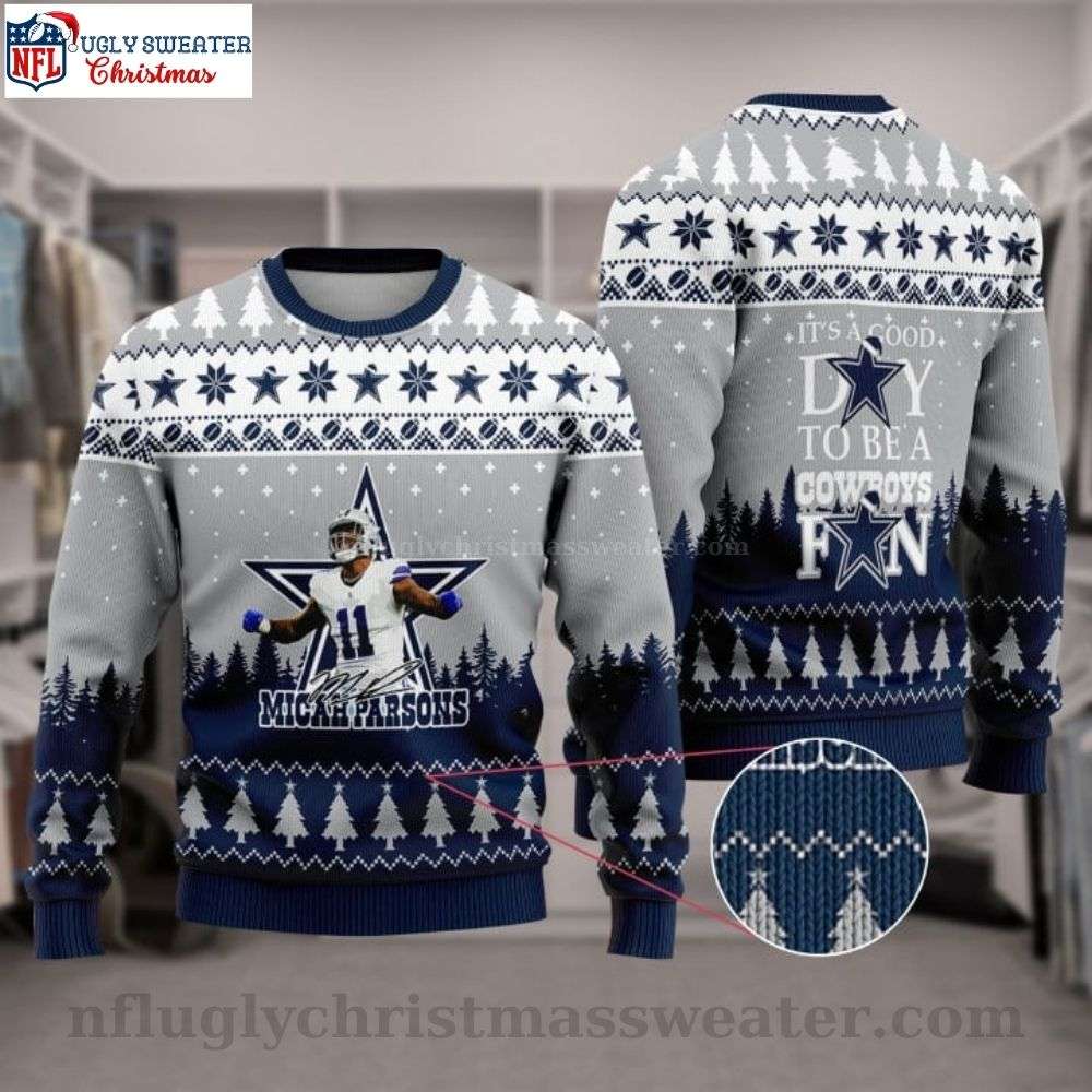 It's A Good Day To Be A Cowboys Fan - Micah Parsons Dallas Cowboys Ugly Christmas Sweater