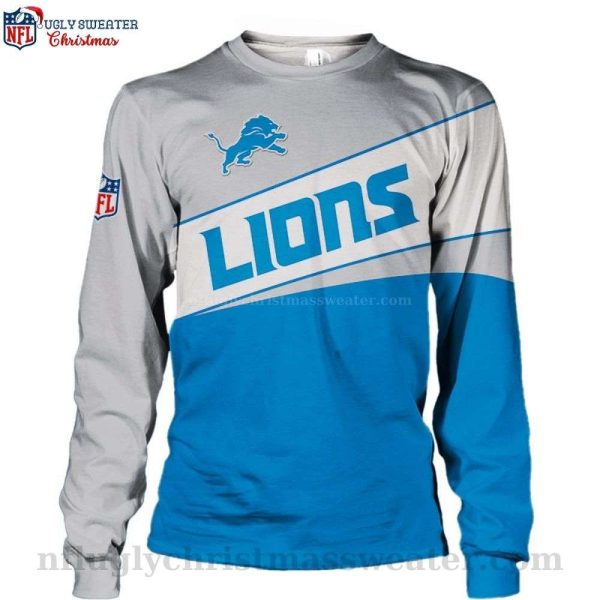 Lions Ugly Christmas Sweater With Team Logo – Unique Gift For Fans