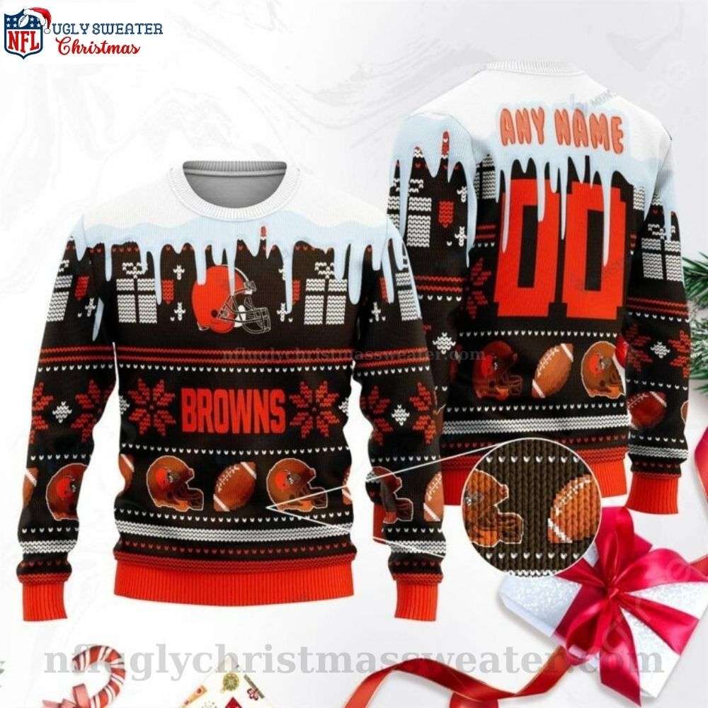 Logo Ugly Sweater - Spread Christmas Joy With Cleveland Browns