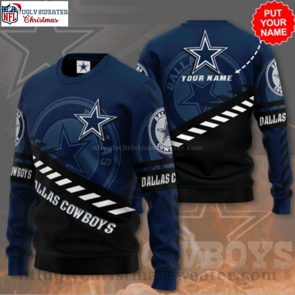 Men's Dallas Cowboys Logo Print Ugly Christmas Sweater - Perfect Gift for Him