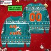 Miami Dolphins Logo Floral Limited Edition Christmas Sweater