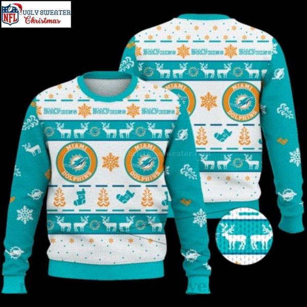 Miami Dolphins Fan’s Delight – Winter Graphic Ugly Sweater