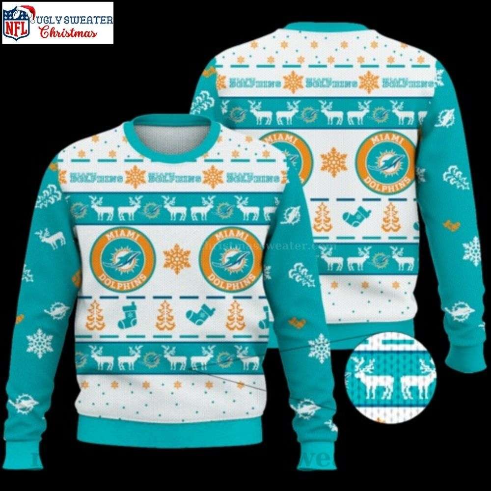 Miami Dolphins Fan's Delight - Winter Graphic Ugly Sweater