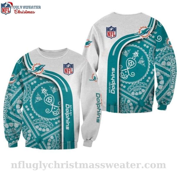 Miami Dolphins Logo Bandana Graphic Men’s Christmas Sweater