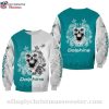 Miami Dolphins Go Fins Christmas Ugly Sweater Unique Gift For Fans