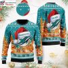 Miami Dolphins Ugly Christmas Sweater – Cute Snoopy Football Helmet Design