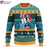 Miami Dolphins Ugly Christmas Sweater – Player Rushing Graphic