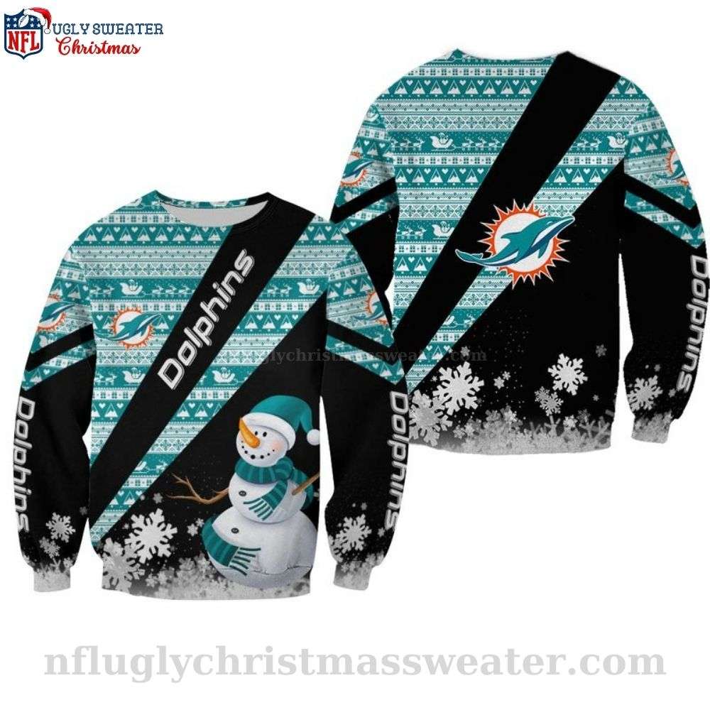 Miami Dolphins Xmas Snowman Limited Edition Ugly Christmas Sweater
