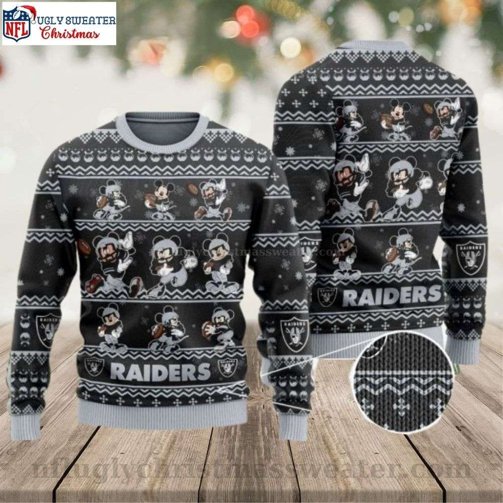 Mickey Mouse Raiders Ugly Christmas Sweater - Gift For Him