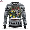 NFL Raiders Fans Snoopy Ugly Christmas Sweater – Custom Name And Number Edition