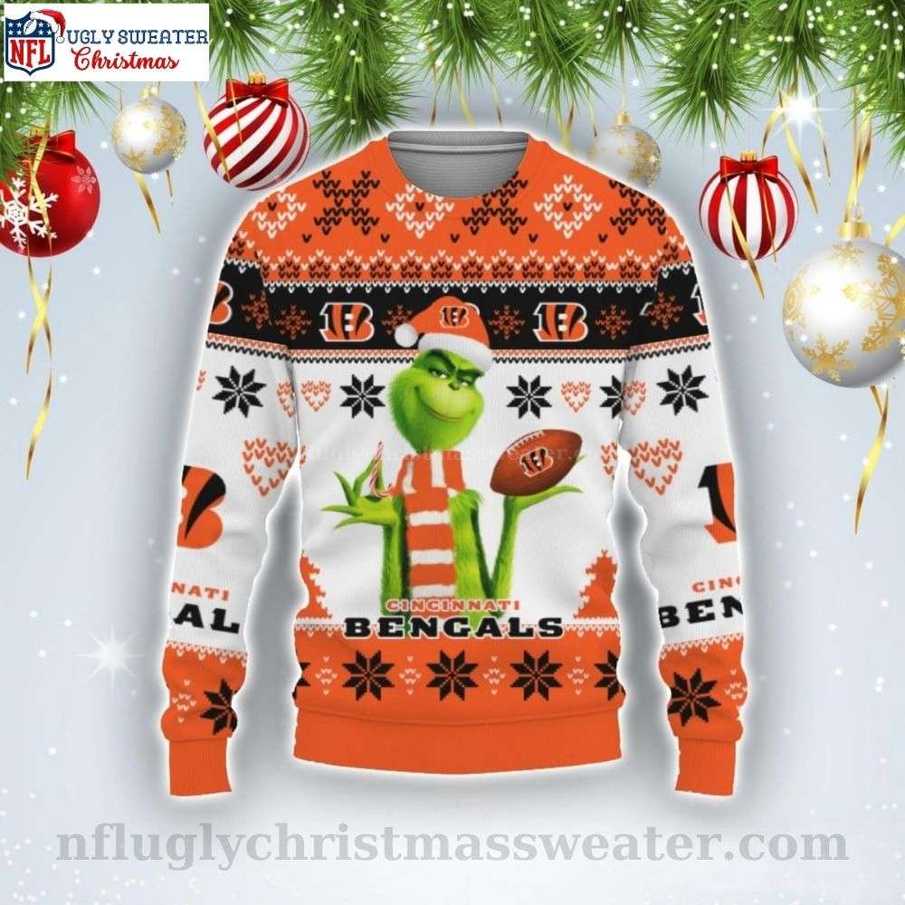 NFL Cincinnati Bengals Grinch Ugly Christmas Sweater Unique Gift For Fans