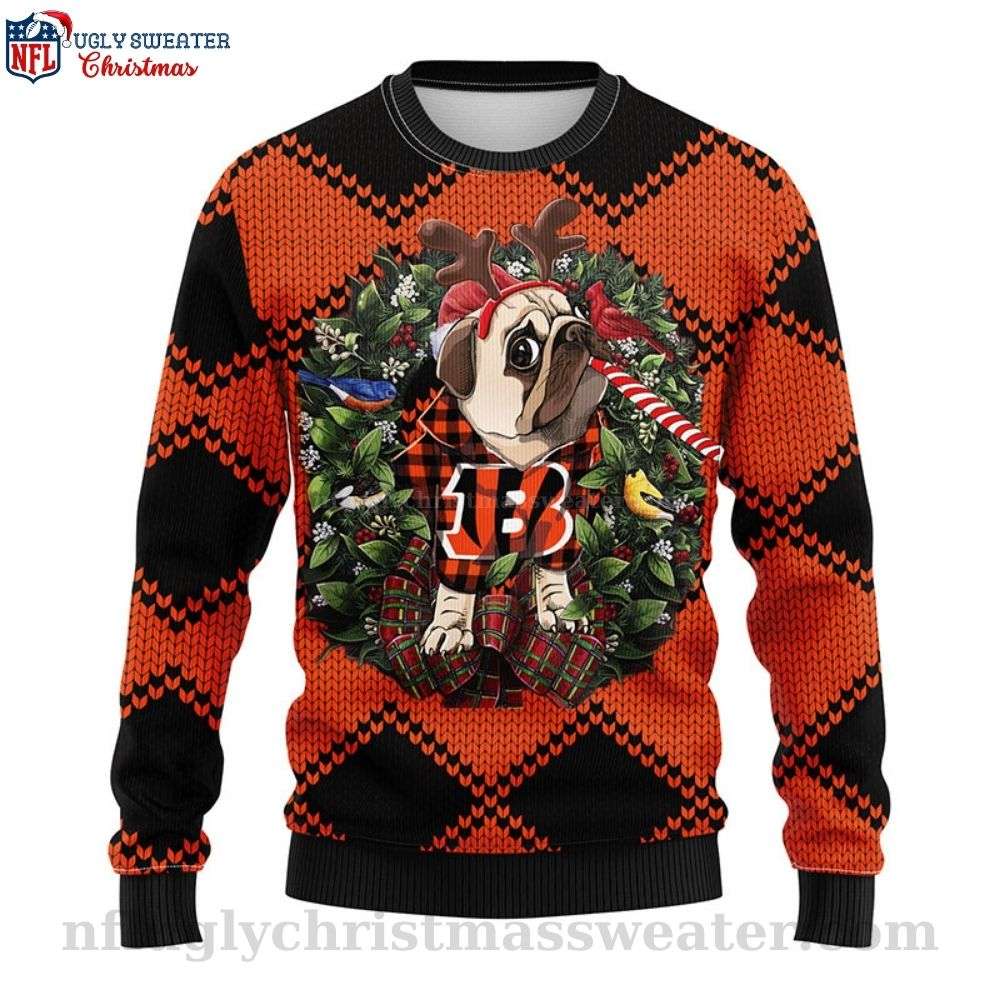 NFL Cincinnati Bengals Pub Dog Ugly Christmas Sweater - Perfect Gift For Him