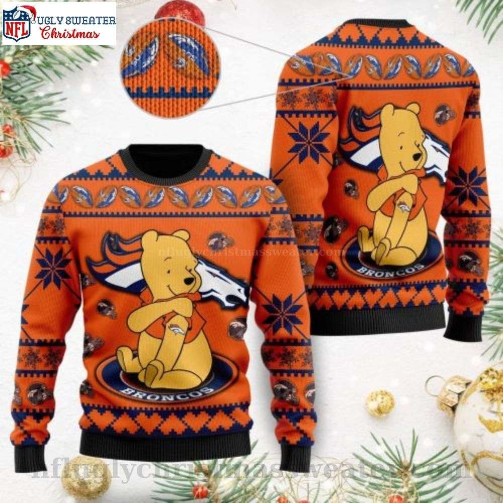NFL Denver Broncos Cute Winnie The Pooh Graphics Broncos Ugly Sweater
