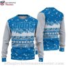 NFL Detroit Lions Logo Print American Flag Ugly Christmas Sweater
